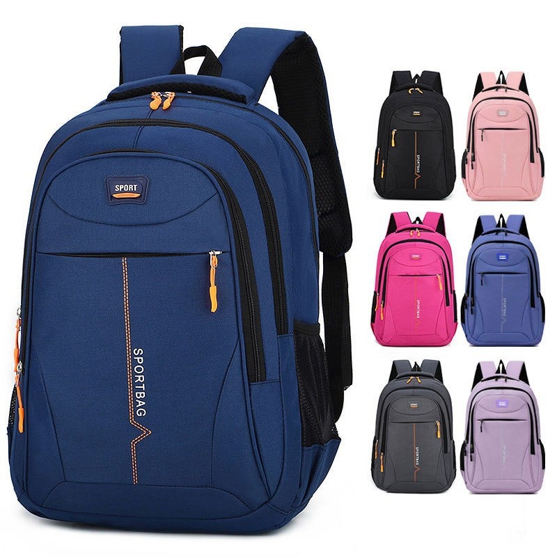 Simple And Fashionable Backpack For Male And Female Couples, Solid Color Backpack For The Beginning Of School Season, Large Capacity And Burden-Reducing School Bag For Middle School And College Students - Image 3