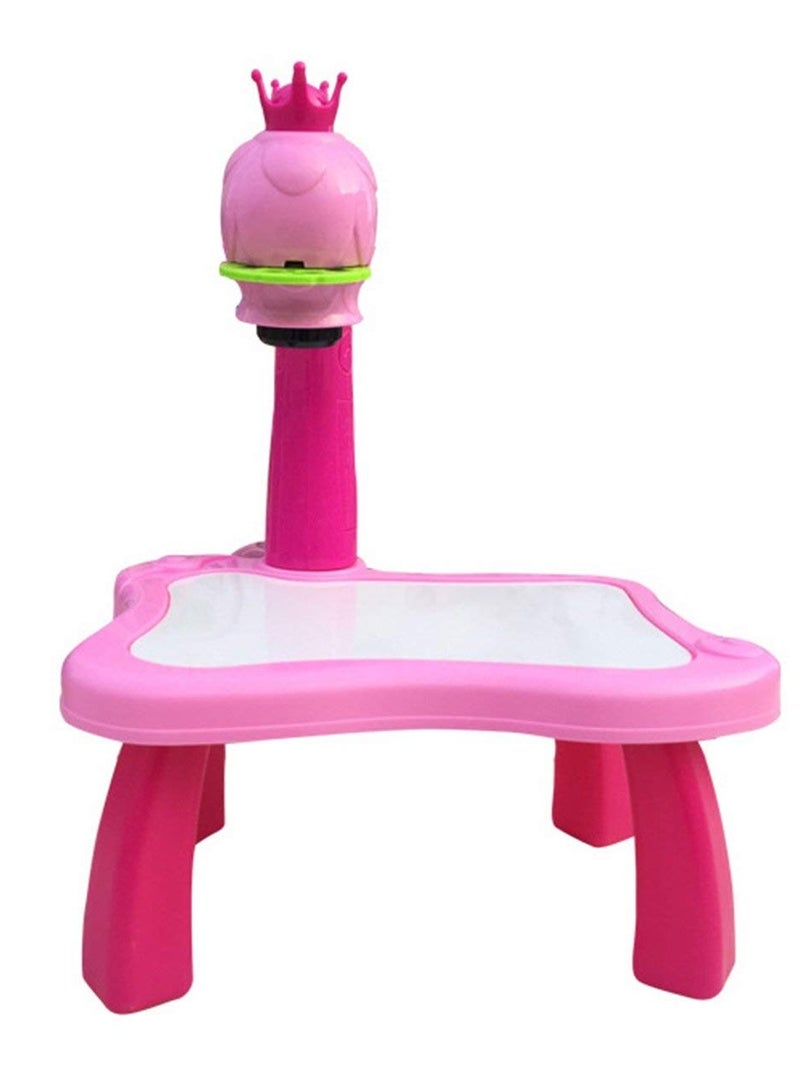 دوركو مكتب تعلم الطفل مع جهاز عرض ذكي ، لوحة كتابة التعلم المبكر للطفل الذكي ، آلة رسم الإسقاط للتعلم للفتاة الصبي 3-8 سنوات (الوردي) - Image 3