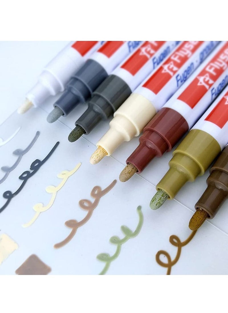 SYOSI 6 Pieces Tile Pen Wall Grout Restorer Pen Repair Marker Grout Filler Pen for Restoring Tile Grout Wall Floor Bathrooms and Kitchen (Beige)  - Image 5