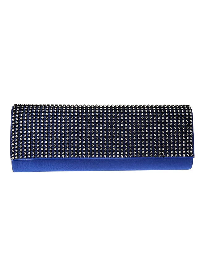 NIBEMINENT Chain Decor Party Clutch Blue - Image 1