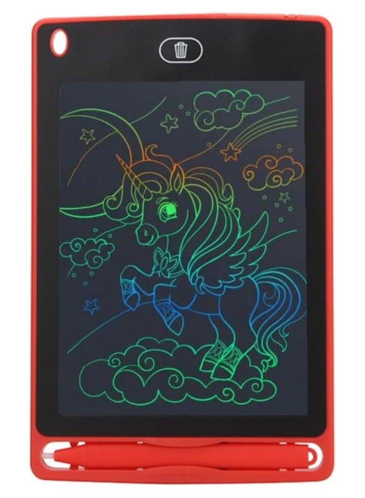 مخطوطات تابلت كتابة LCD مقاس 12 بوصة، لوحة رسومات الشعار المبتكرة قابلة للمسح وإعادة الاستخدام للكتابة والرسم، ألعاب تعليمية للأطفال للأولاد والبنات (أحمر) - Image 2