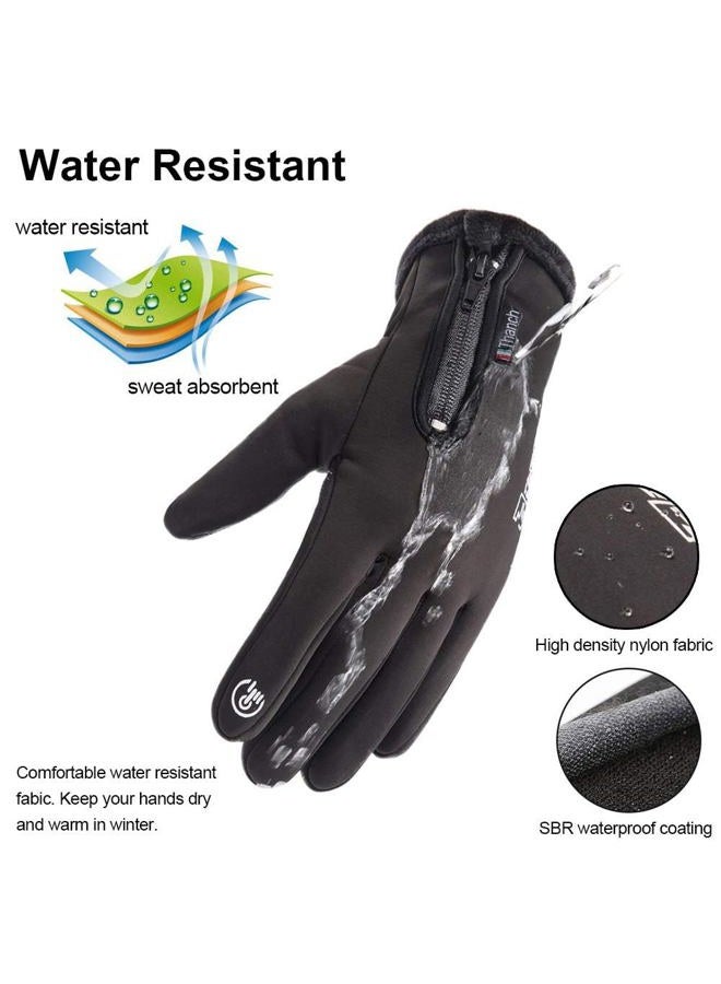 GORELOX Winter Warm Gloves,Touchscreen Cold Weather Driving Gloves Windproof Anti-Slip Sports Gloves for Cycling Running Skiing Hiking Climbing,Men ＆ Women Large black - Image 5