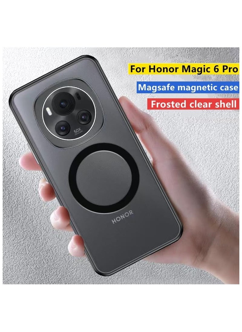 General Luxury Magnetic For Wireless Charging Case Compatible with Honor Magic 6 Pro 5G Shockproof Matte Clear Fundas For Magic 6 Pro  - Image 2