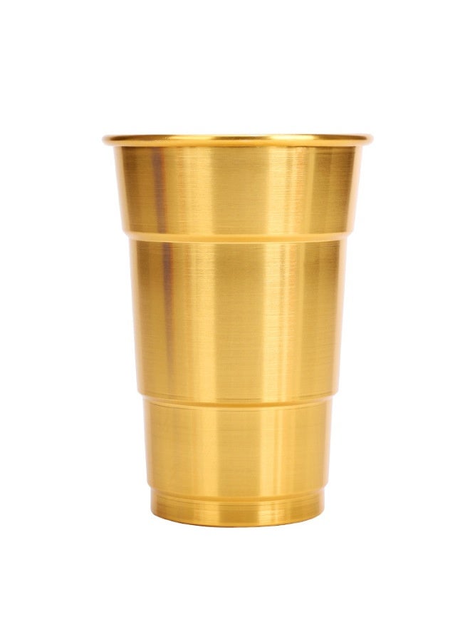 Matte Brushed Alumina Cup Outdoor Crimped Beer Cup Printable Logo Reusable Food Grade Aluminum Cup-Color:Silver-Capacity:200ml - Image 3