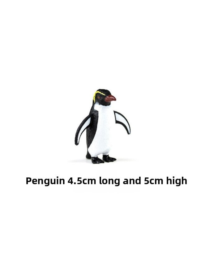 مجموعة ألعاب الحيوانات نماذج صلبة من الحلي المكتبية هدايا حديقة الحيوان خصم كبير - اللون: Penguin C - Image 1
