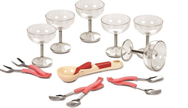 Sajani IceCream Cups Bowl with Ice Cream Spoon Set of 13 Pcs - Image 1