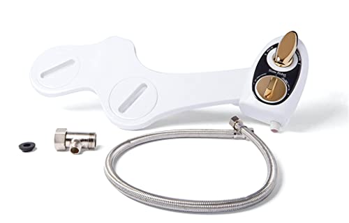 Boss Bidet Bold White Gold – Non electric bidet attachment for your toilet seat – Water Sprayer, Save your Money on toilet paper and Reduce Waste - Image 4