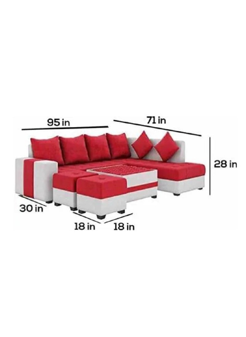 Ripple FURNITURE Simple Leisure Fashion Fabric Combination Living Room Sofa Set  - Image 2