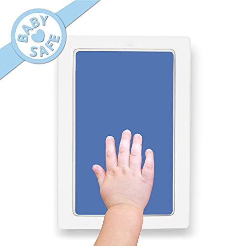 Tiny Gifts Large Clean Touch Ink Pad for Baby Handprints and Footprints – Inkless Infant Hand & Foot Stamp – Safe for Babies, Doesn’t Touch Skin – Perfect Family Memory or Gift, Blue Print Kit by Tiny Gifts - Image 4