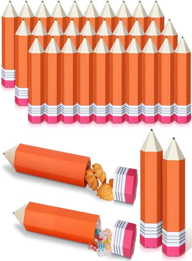 Reallnaive 30 Pcs Back to School Pencil Candy Boxes First Day of School Gift Boxes for Thanks Teacher Back to School Party Decorations Bulk for Preschool Kindergarten Students Classroom Decoration - Image 1