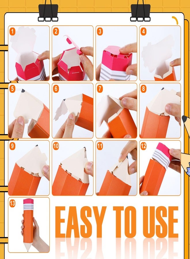 Reallnaive 30 Pcs Back to School Pencil Candy Boxes First Day of School Gift Boxes for Thanks Teacher Back to School Party Decorations Bulk for Preschool Kindergarten Students Classroom Decoration - Image 3