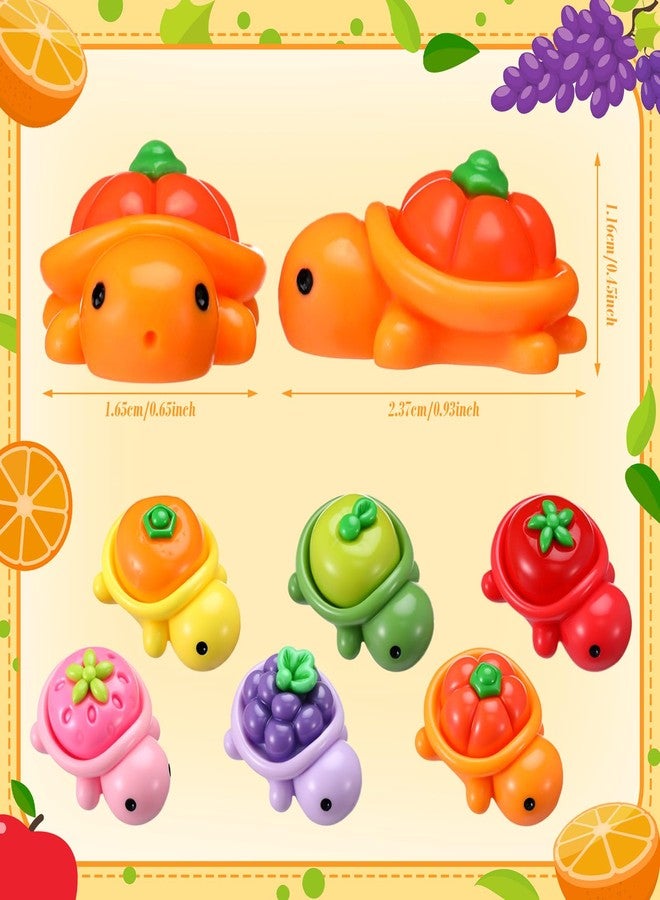 RoundFunny 60 Pcs Mini Resin Turtles Figurines to Hide Small Resin Sea Animals Figurines Tiny Turtles Miniature Fruit Vegetable and Turtle Combinations Charm for Gardens Parties Miniature Landscapes - Image 3