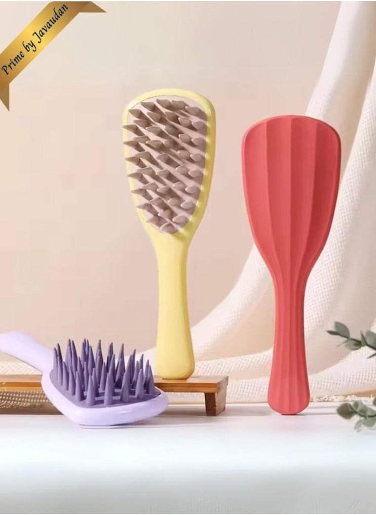 Prime by javaudan Long Handle Shampoo Brush Silicone Scalp Massage Comb Hair Scalp Scrubber  Washing Brush  - Image 4