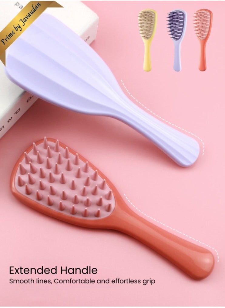 Prime by javaudan Long Handle Shampoo Brush Silicone Scalp Massage Comb Hair Scalp Scrubber  Washing Brush  - Image 3