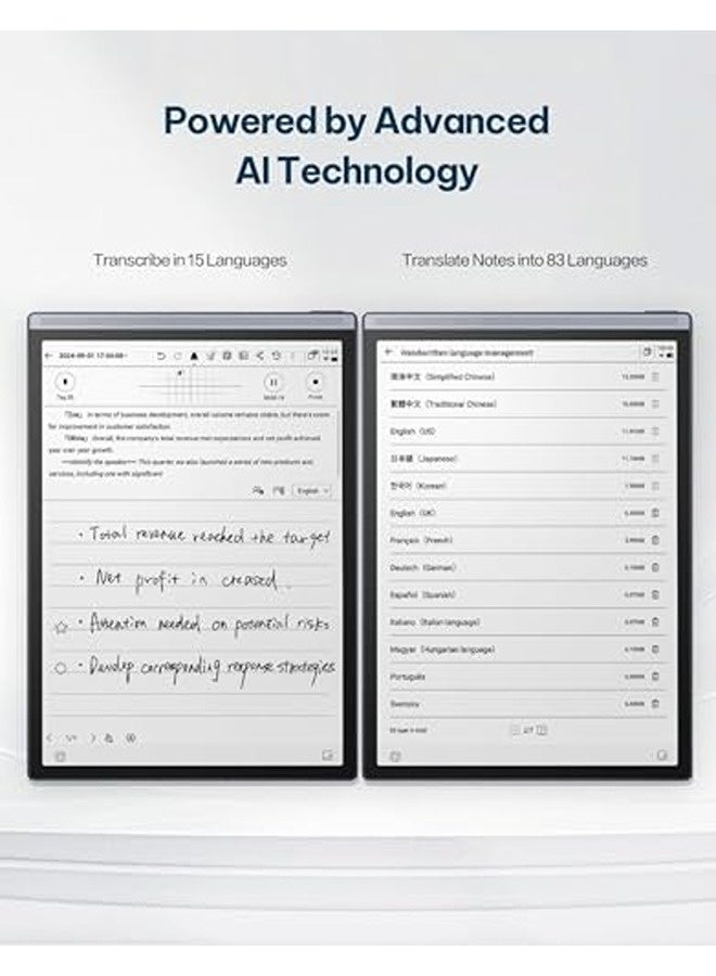 iFLYTEK جهاز AINOTE Air 2 اللوحي الذكي للكتابة – شاشة E-Ink مقاس ‎8.2‎ بوصة، مدمج مع ChatGPT، تحويل الصوت إلى نص، ترجمة وتدوين ذكي، WiFi 6 وBluetooth، سعة ‎32‎ جيجابايت، قلم مرفق - Image 3