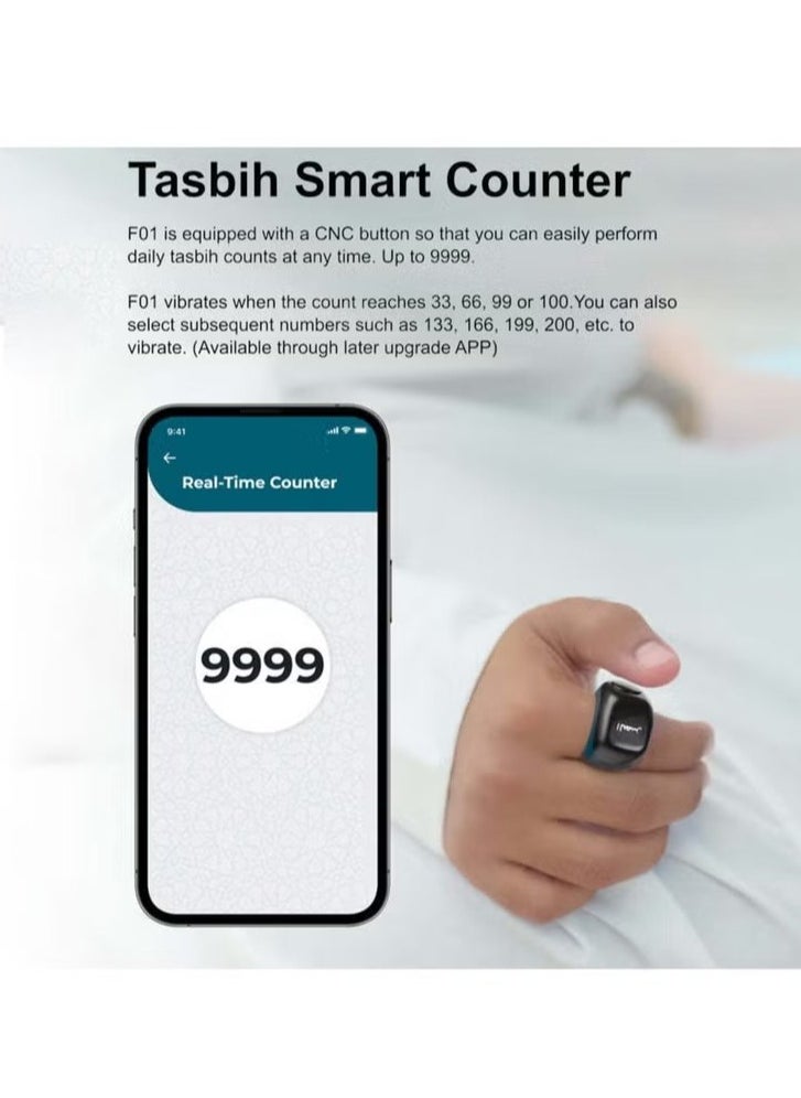 Bluetooth Muslim Zikr Ring Flax With Prayers Time Reminder