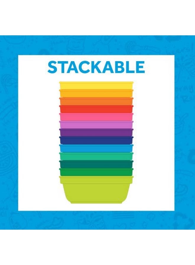 ري بلاي مجموعة أوعية بلاستيكية قابلة لإعادة الاستخدام من Re-Play، مصنوعة في الولايات المتحدة الأمريكية، 12 أونصة، عبوة من 4 قطع بدون غطاء - أوعية آمنة للاستخدام في غسالة الأطباق والميكروويف للوجبات الخفيفة وتناول الطعام اليومي - مجموعة أوعية للأطفال الصغار 5.75 × 5.75 × 2 بوصة، أزرق حقيقي - Image 5