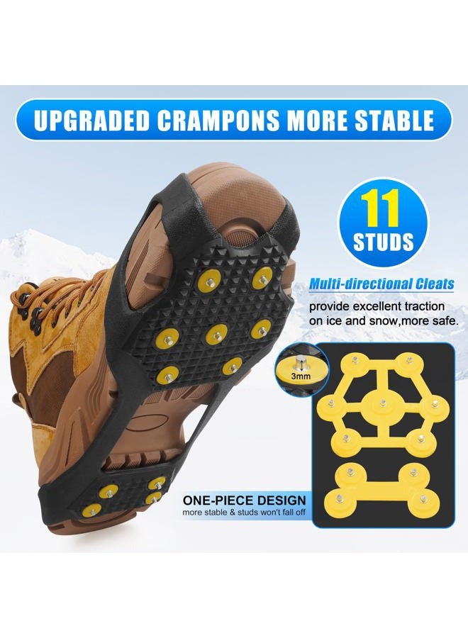 VanRolldex Ice Cleats Snow Traction Cleats Crampon for Shoe and Boots Non-Slip Snow Shoes Cleats Overshoe Footwear for Men Women Winter Walking On Snow and Ice (11Studs, M) - Image 2