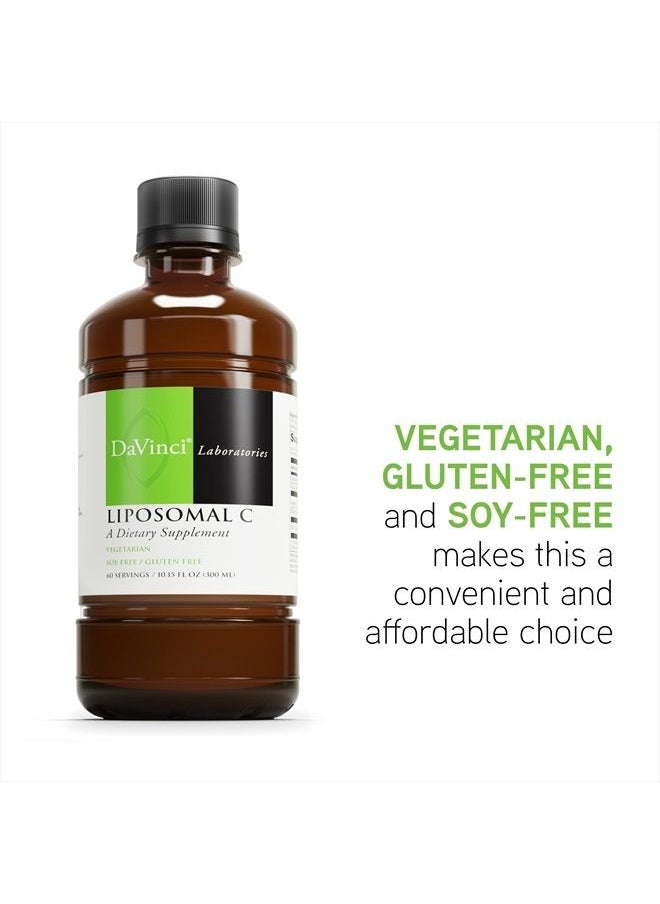Davinci DaVinci Labs Liposomal C - Liquid Antioxidant Supplement to Support the Immune System, Collagen Maintenance and Gum Tissue Health* - With Vitamin C - Gluten-Free - Vegetarian - 300 ml, 60 Servings  - Image 5
