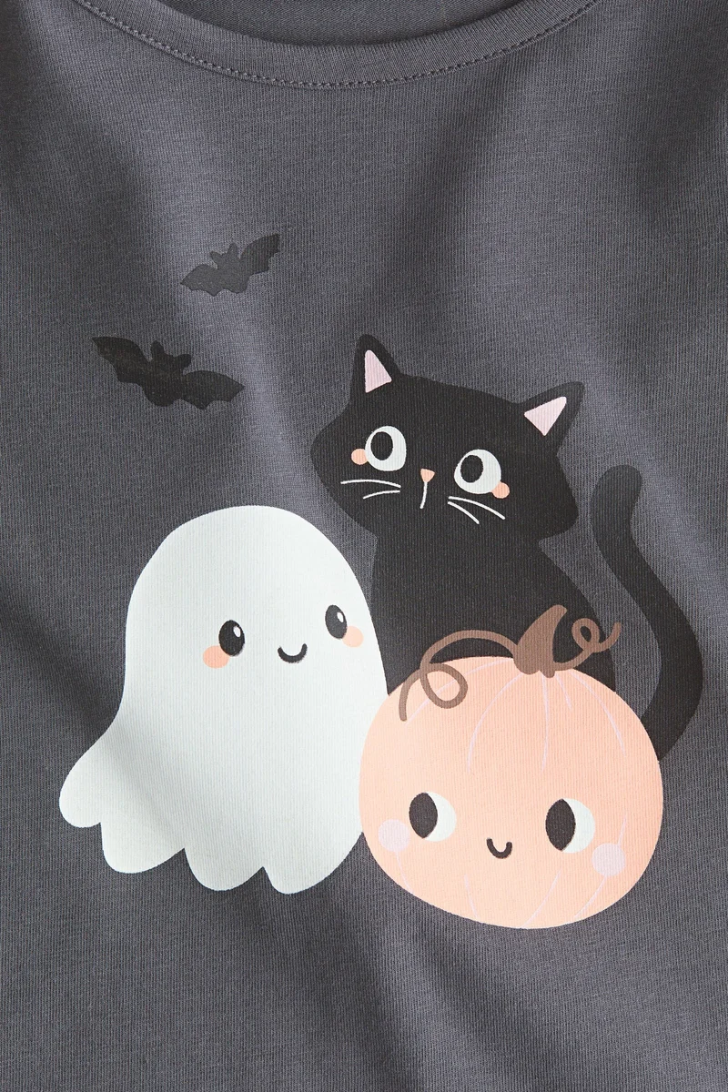 اتش اند ام بلوزة مطبوعة من الجيرسيه