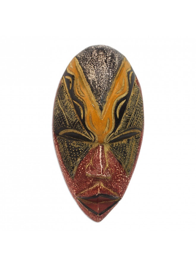 NOVICA Decorative Wood Mask, Multicolor - Image 1