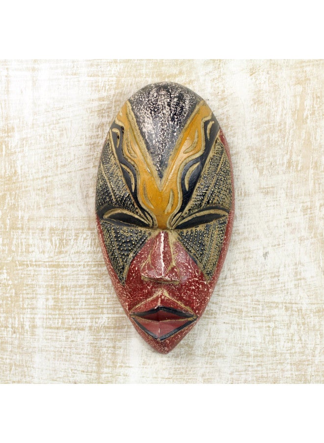NOVICA Decorative Wood Mask, Multicolor - Image 3
