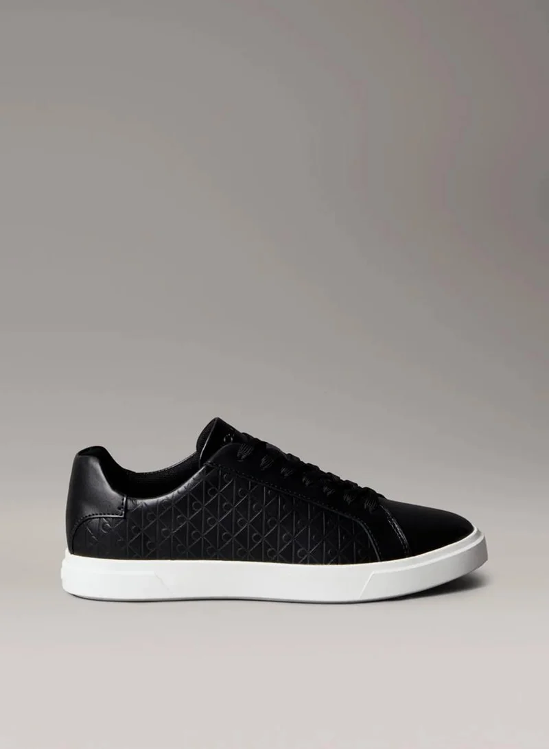 Leather Emblem Logo Pattern Trainers