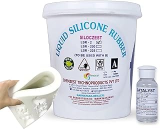 SILOCZEST Jays Liquid Silicone Rubber Lsr 2 Use For Mold Making Applications Like Fiber Casting Pattern Making Shoe Molding Gypsum Board Manufacturing Cement Pop Molding Candles Making 1Kg