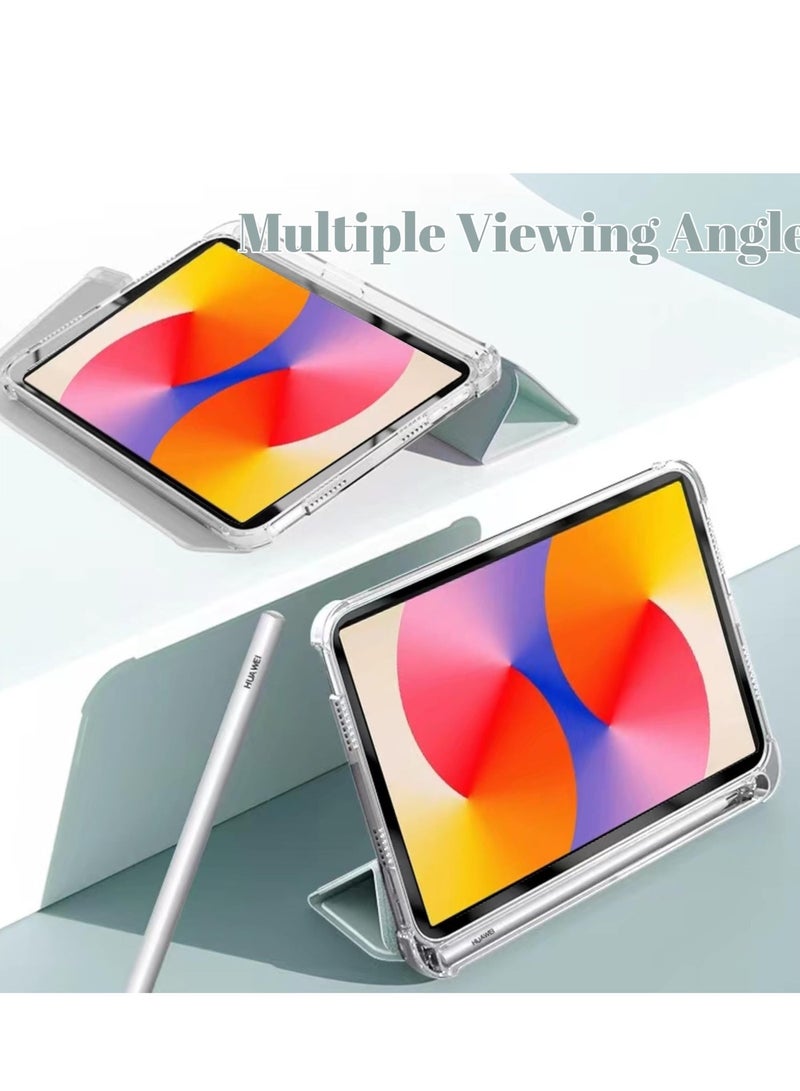 متوافق مع هواوي MatePad SE 11 بوصة 2024 الاكريليك شفافة مضادة للاصفرار قرص القضية ، مع حامل القلم التلقائي النوم / الصحوة متعددة زاوية حامل ( الوردي ) - Image 3
