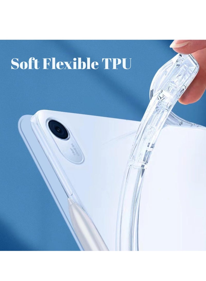 متوافق مع هواوي MatePad SE 11 بوصة 2024 الاكريليك شفافة مضادة للاصفرار قرص القضية ، مع حامل القلم التلقائي النوم / الصحوة متعددة زاوية حامل ( الوردي ) - Image 5