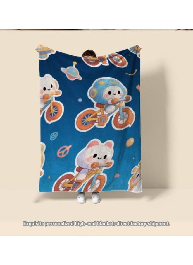General - Baby and children's cartoon flannel thin blanket (warm and comfortable, suitable for sleep, game use) 70cm*100cm - 1092 - Image 1