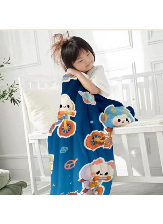 General - Baby and children's cartoon flannel thin blanket (warm and comfortable, suitable for sleep, game use) 70cm*100cm - 1092 - Image 1
