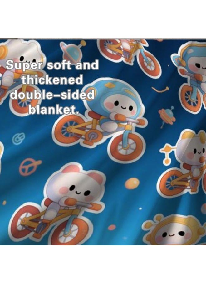 General - Baby and children's cartoon flannel thin blanket (warm and comfortable, suitable for sleep, game use) 70cm*100cm - 1092 - Image 1