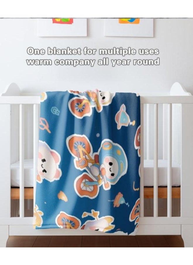 General - Baby and children's cartoon flannel thin blanket (warm and comfortable, suitable for sleep, game use) 70cm*100cm - 1092 - Image 1
