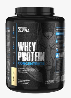 LIMITLESS Alpha Whey Protein Concentrate - Vanilla 2 KG 
