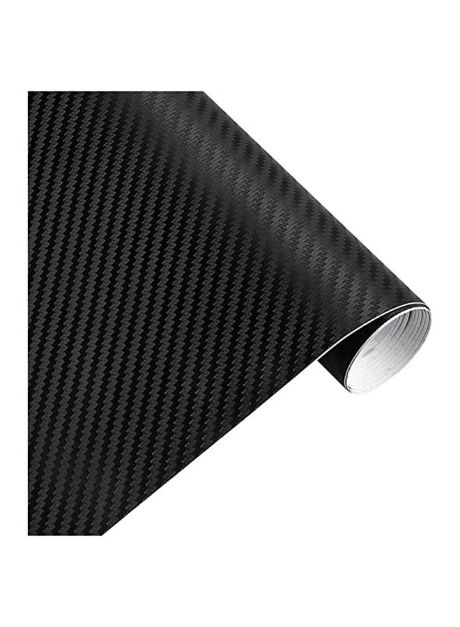 Generic 3D Carbon Fiber Vinyl Car Wrap Roll Motorcycle Auto Styling Black 30cmx127cm 