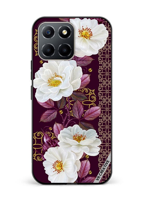 Protective Case Cover For Honor X6 Vertical Floral Border Pattern Design Multicolour
