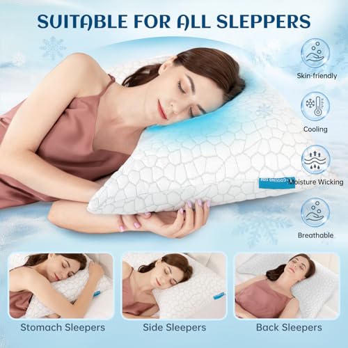 SUPA MODERN Side Sleeper Pillows for Adults, Cervical Pillow for Side Sleepers, Cooling Pillow with Ergonomic Design, Adjustable Crescent Shredded Memory Foam Pillows for Neck and Shoulder Pain Relief - Image 4