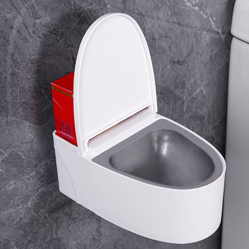 Wall Mounted Windproof Ashtray 2 Pack White Flip Top Design For Indoor Home Office Use - Image 5