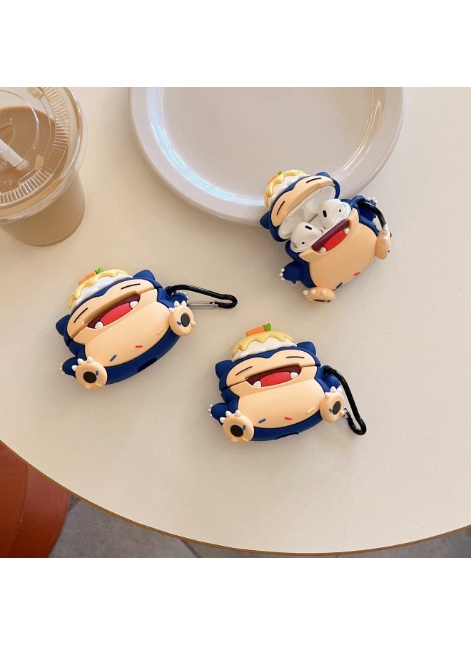 Generic - Cute Cake Kabi Beast AirPods Pro For Apple Bluetooth Earphone Case 2/3/4 Generation Cartoon Protective Case-Color:Cake Kabi Beast Hook-Applicable Model:AirPods 4(2024） - Image 1