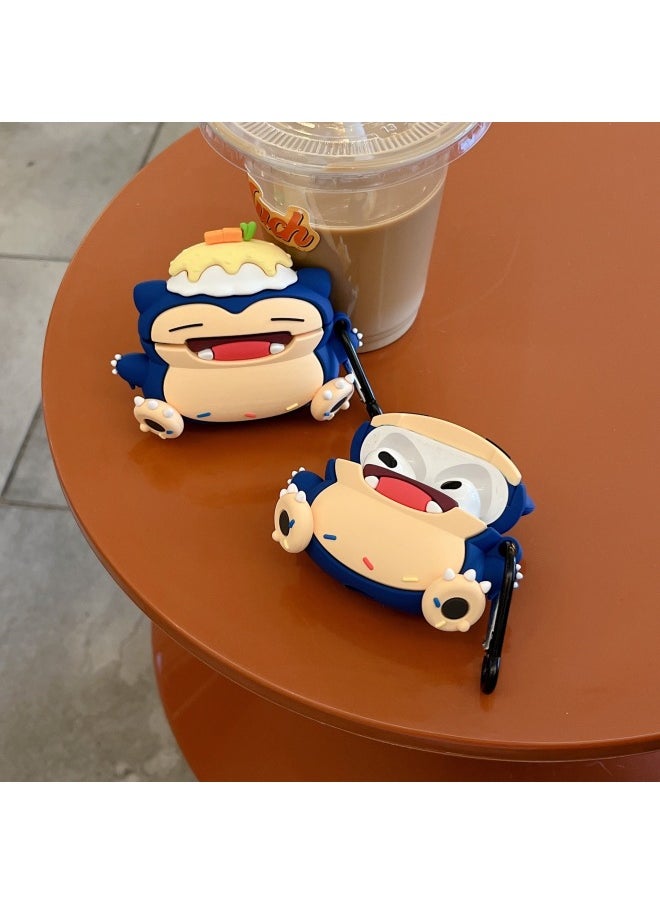 Generic - Cute Cake Kabi Beast AirPods Pro For Apple Bluetooth Earphone Case 2/3/4 Generation Cartoon Protective Case-Color:Cake Kabi Beast Hook-Applicable Model:AirPods 4(2024） - Image 1
