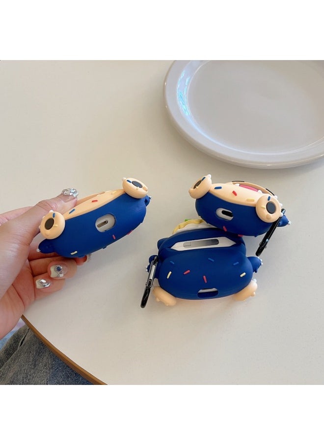 Generic - Cute Cake Kabi Beast AirPods Pro For Apple Bluetooth Earphone Case 2/3/4 Generation Cartoon Protective Case-Color:Cake Kabi Beast Hook-Applicable Model:AirPods 4(2024） - Image 1