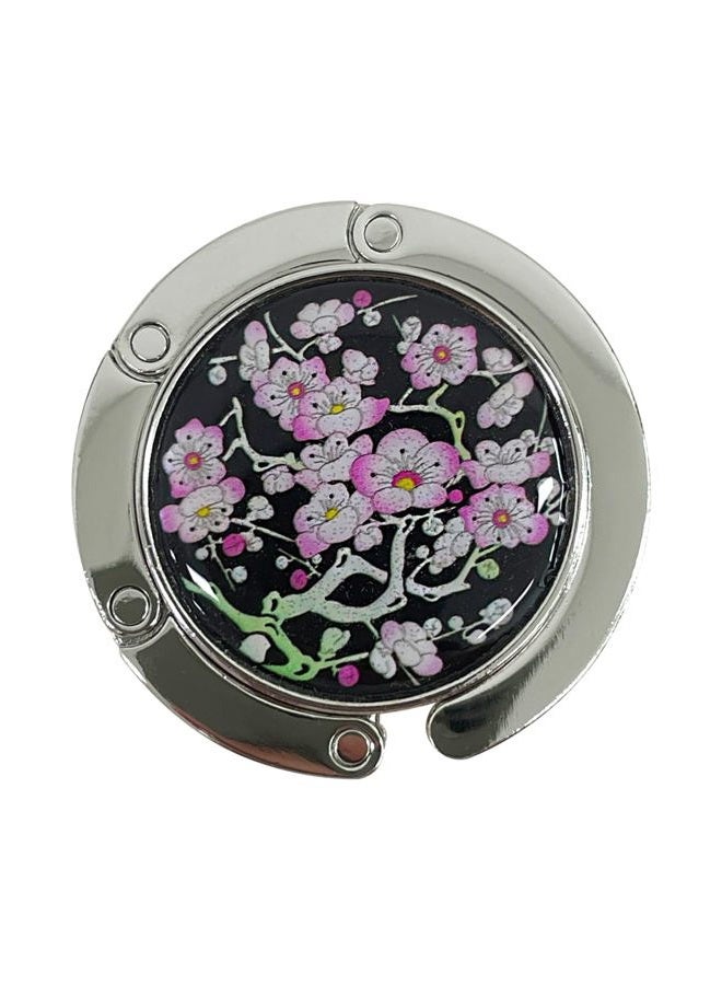 Store-Play Nacre Inlay Mother of Pearl Cherry blossom Design Foldable Table Purse Caddy Portable Handbag Holder Hanger - Image 1