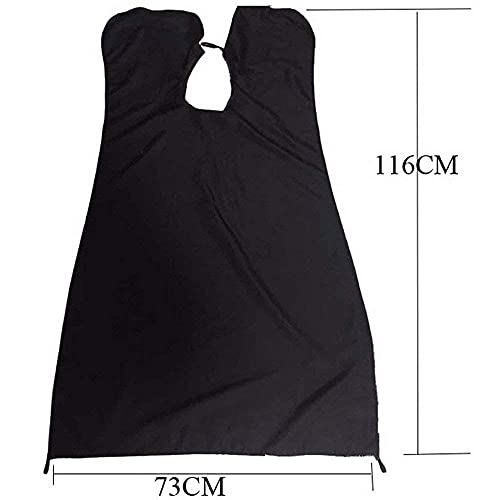 deziine® Full Hair Cutting Sheet for Saloon Barber Hair Tool Cloth Apron for Men and Women (Black) - Image 3