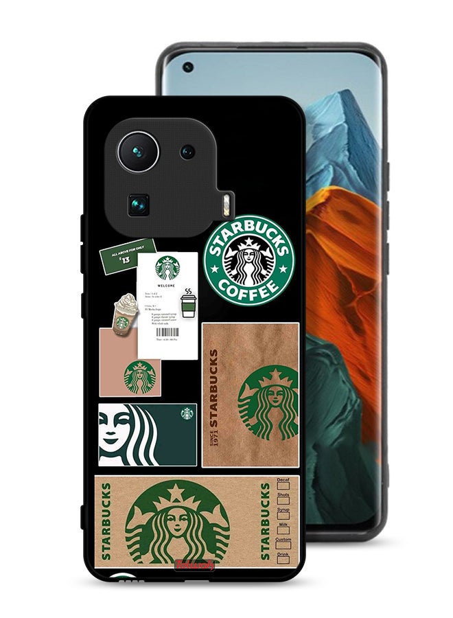 Tolwak Xiaomi Mi 11 Pro Protective Case Cover Starbucks Sticker - Image 1