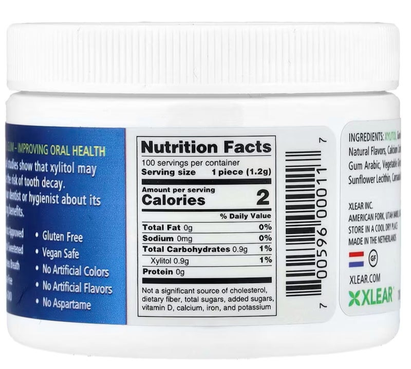 Xlear xylitol Spry Peppermint, Sugar Free, 100 Pieces - Image 2