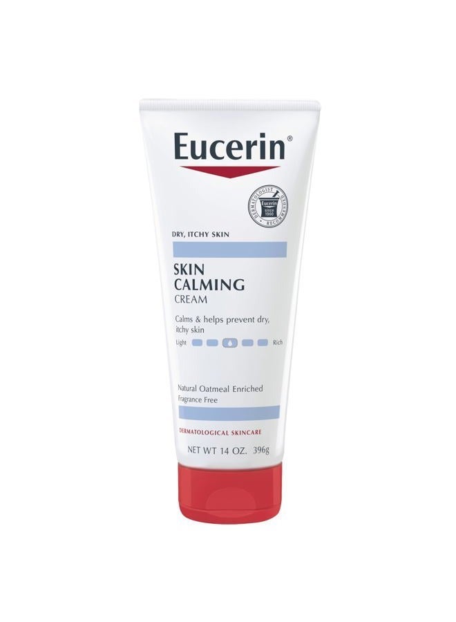 Eucerin Skin Calming Cream - Full Body Lotion for Dry, Itchy Skin, Natural Colloidal Oatmeal Enriched - 14 oz. Tube - Image 3