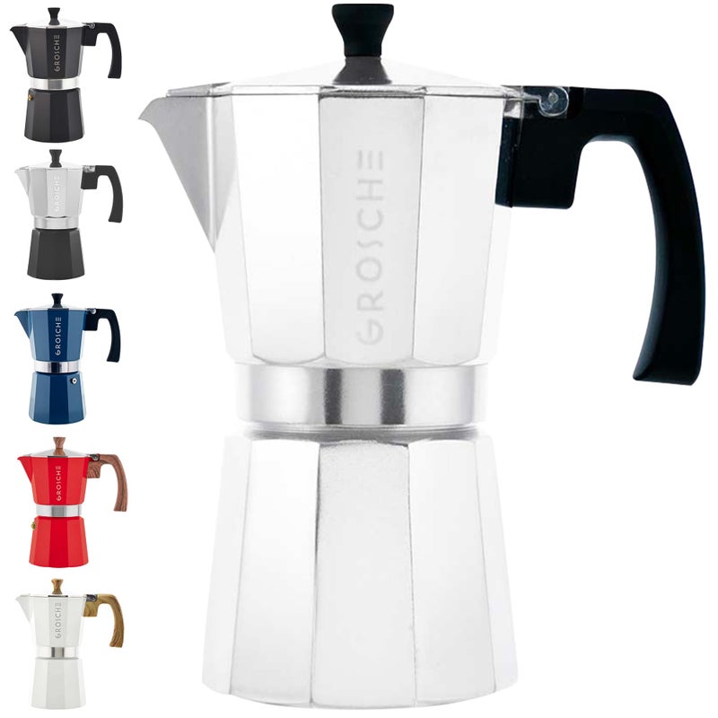 GROSCHE Milano Moka Pot | 9 Espresso Cup - 15.2 oz | Stovetop Espresso Percolator & Coffee Maker â€“ Portable, Ideal for Home and Camping - Image 1