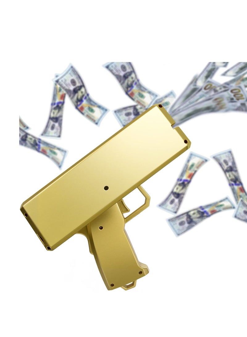 KASTWAVE Golden Money Shooter, Make it Rain/Spray Money Gun Paper Playing Toy, Super Money Gun Make it Rain Toy Gun, Handheld Spray Cash Gun for Game Movies Party Supplies - Image 4