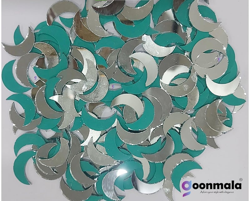 Goonmala Goonmala Mirror For Jewellery Making And Craft Work And Lippan Art Work 500 Piece Moon 20MmSilver  - Image 2